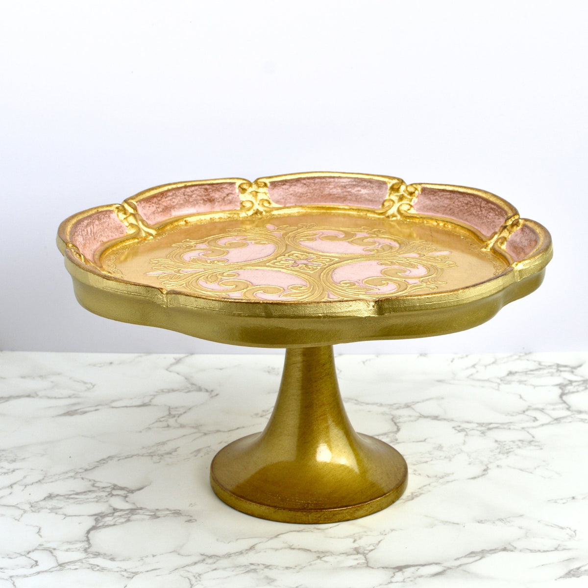 Florentine Carved Gilded Wood Cake Stand