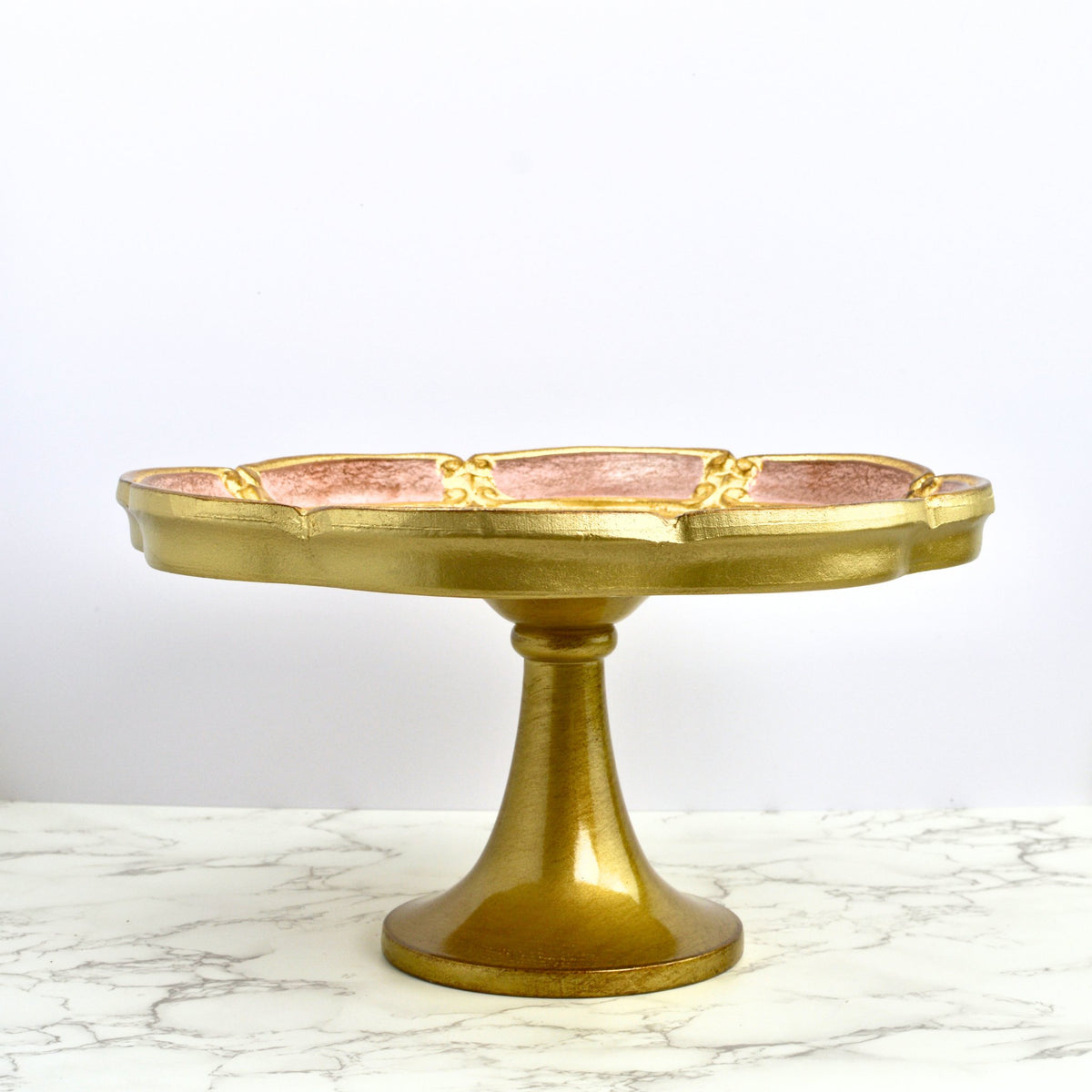 Florentine Carved Gilded Wood Cake Stand