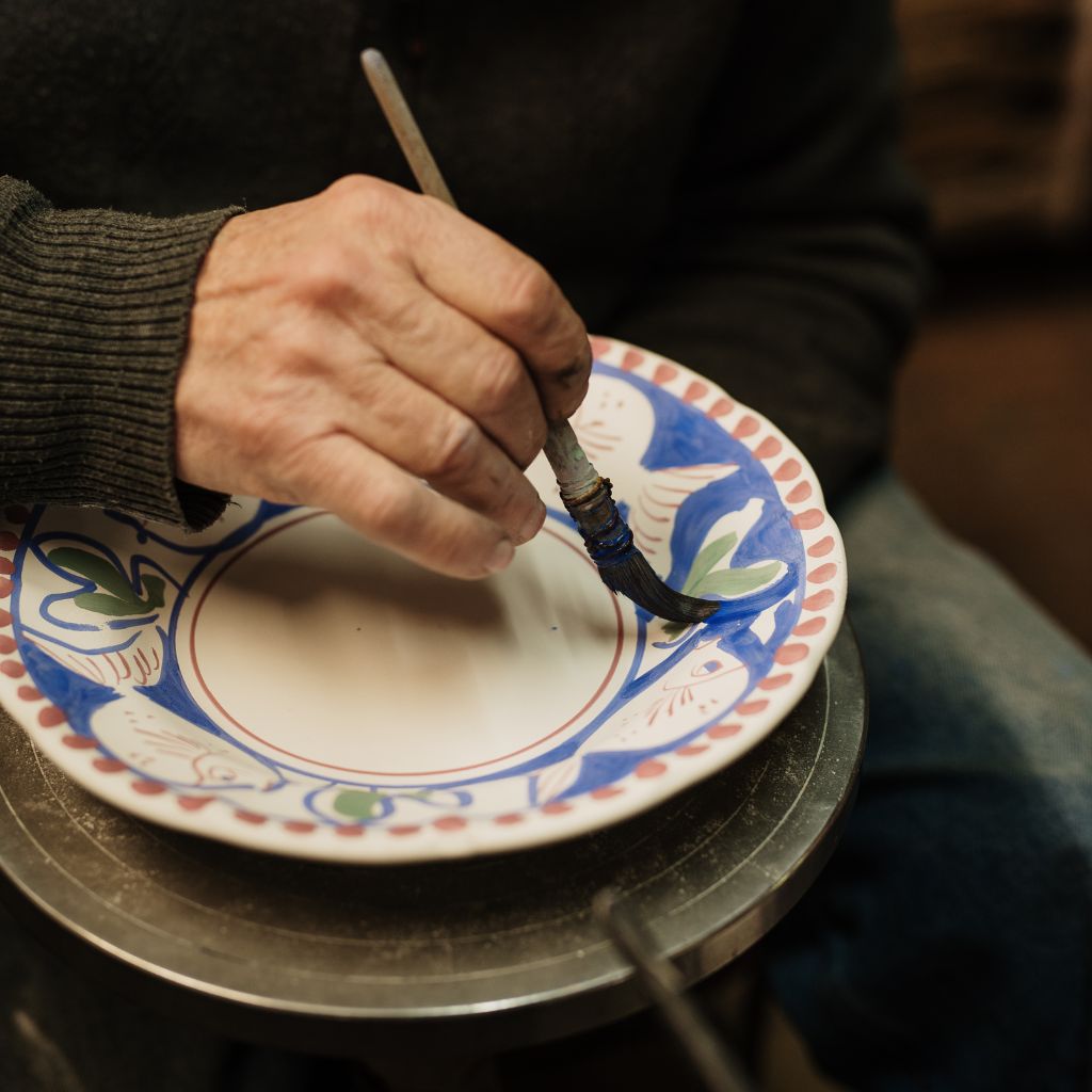 Campagna Dinner Plates, Hand Painted Tuscan Ceramics