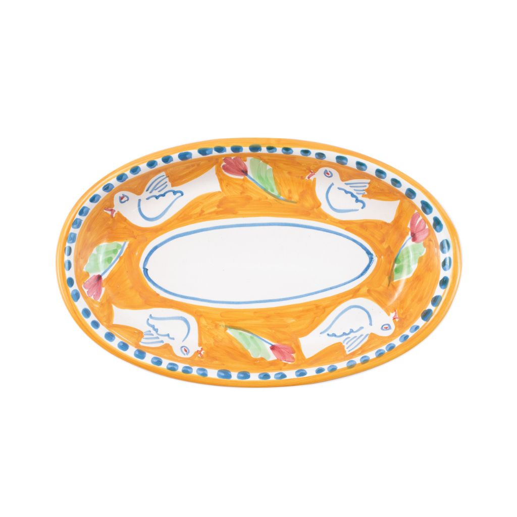 Campagna Small Oval Tray, Hand Painted Tuscan Ceramics