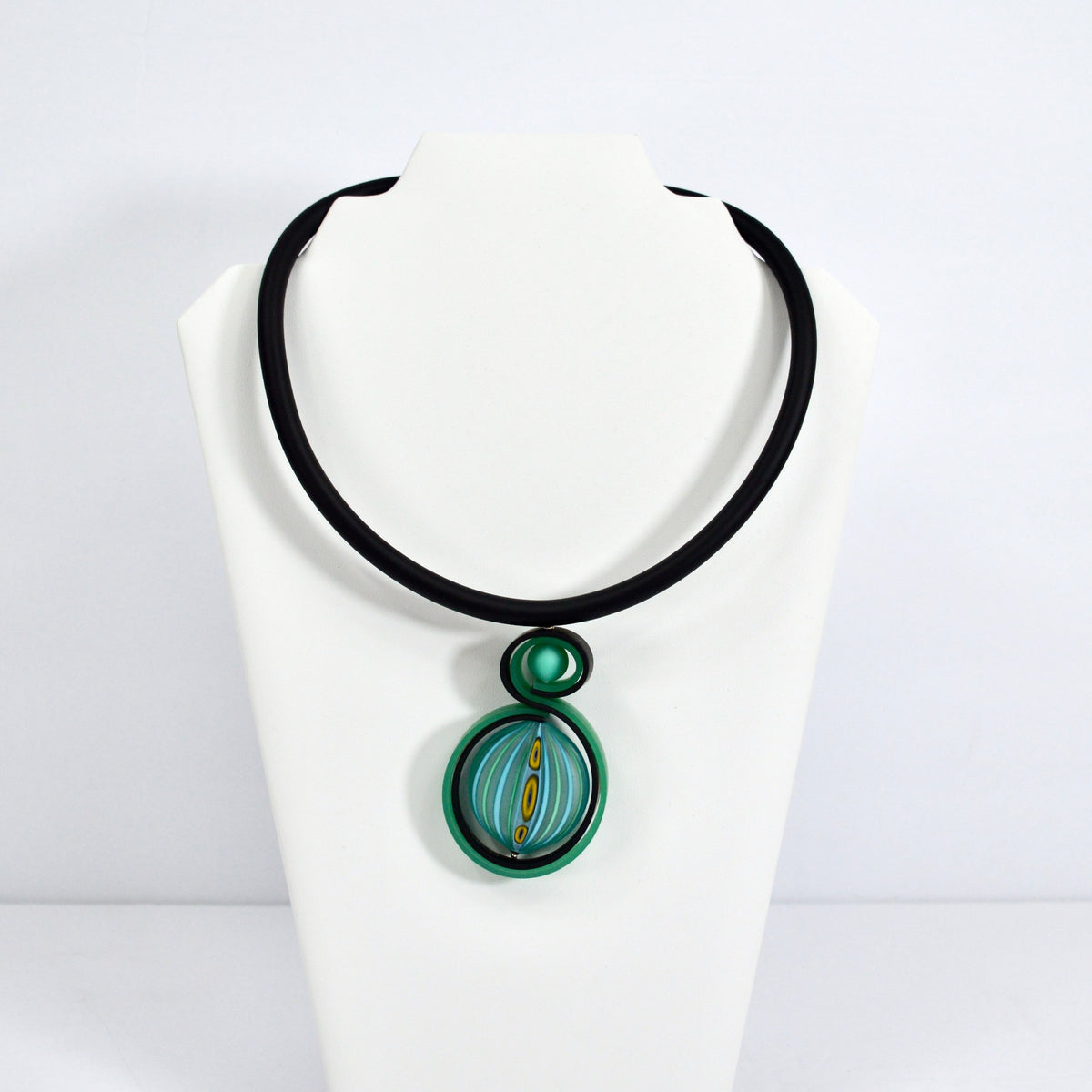 Campanella Statement Necklace, Murano Glass Bead - My Italian Decor