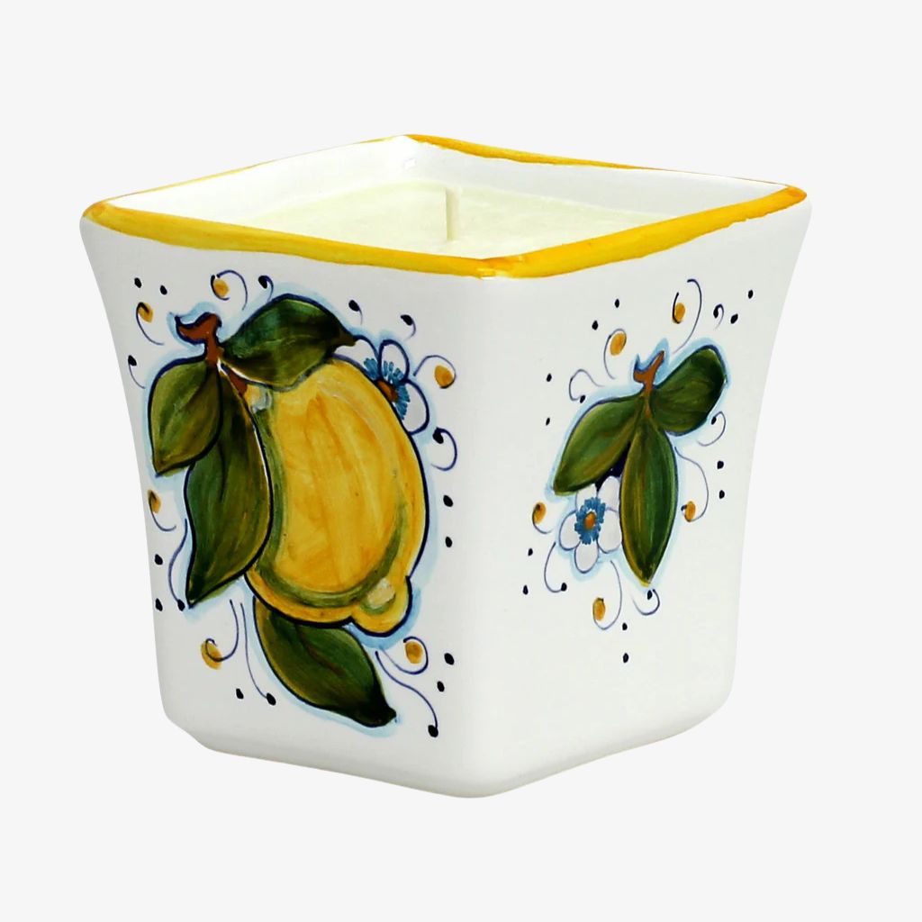 Flared Square Candle, Positano Limoni Design