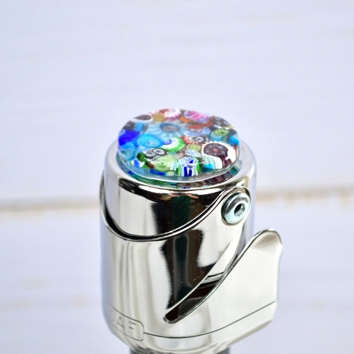 Champagne Stopper with Murano glass and millefiori, Made in Italy - My Italian Decor