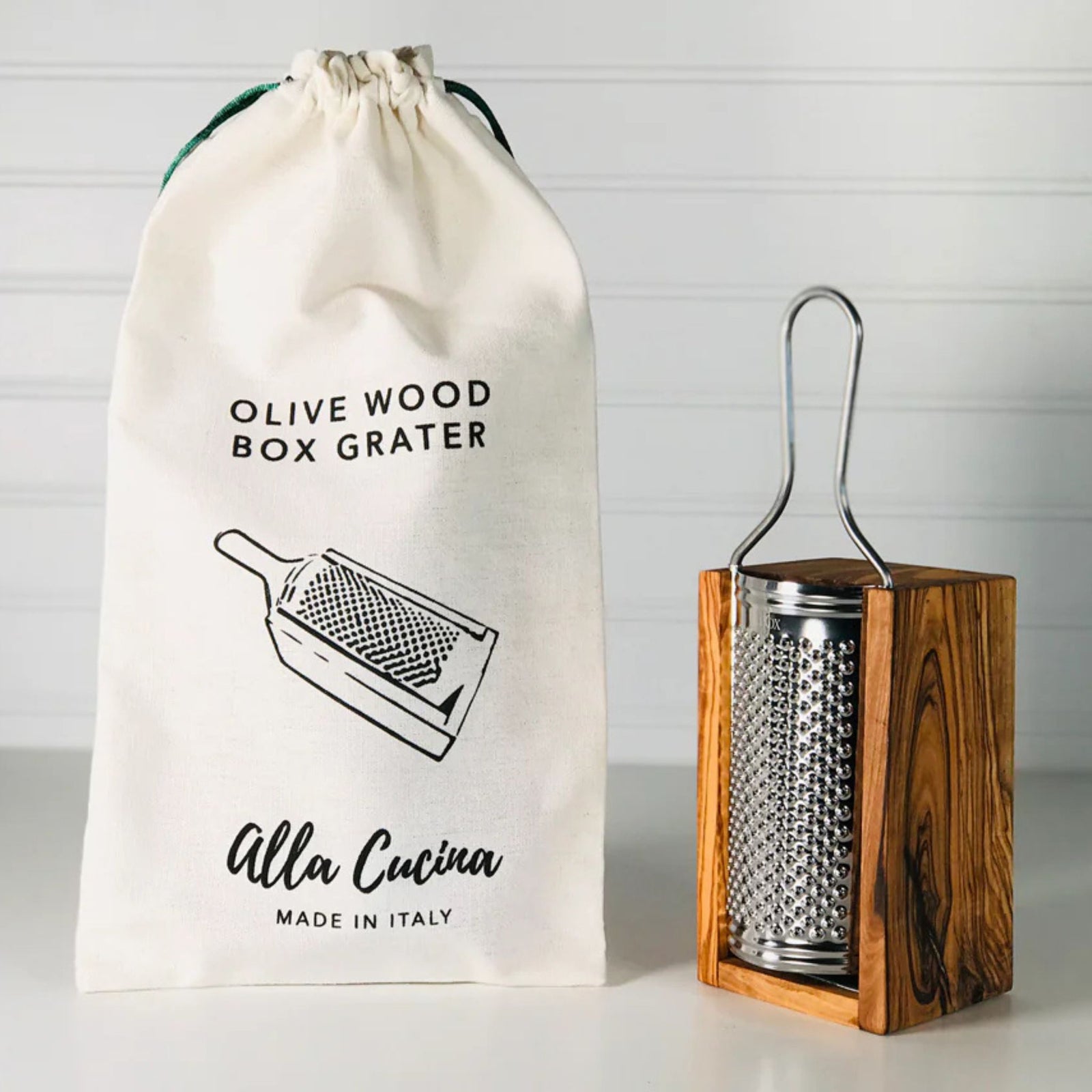 Olivewood Parmesan Cheese Box Grater - Made in Italy - My Italian Decor