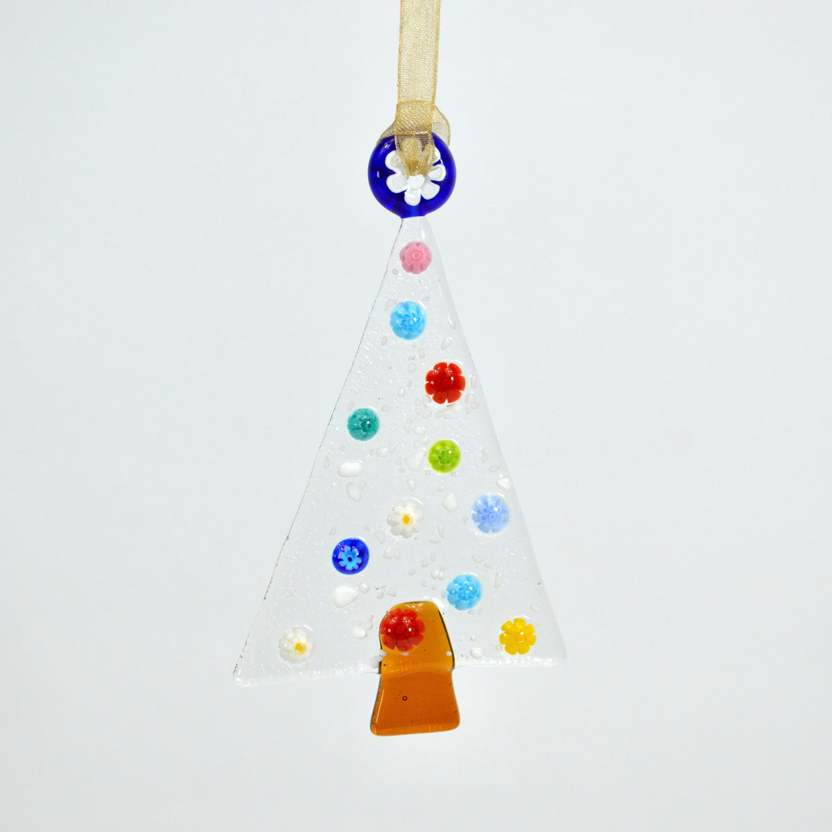 Murano Glass Christmas Tree Ornament with Millefiori Mosaics, Made in Italy - My Italian Decor