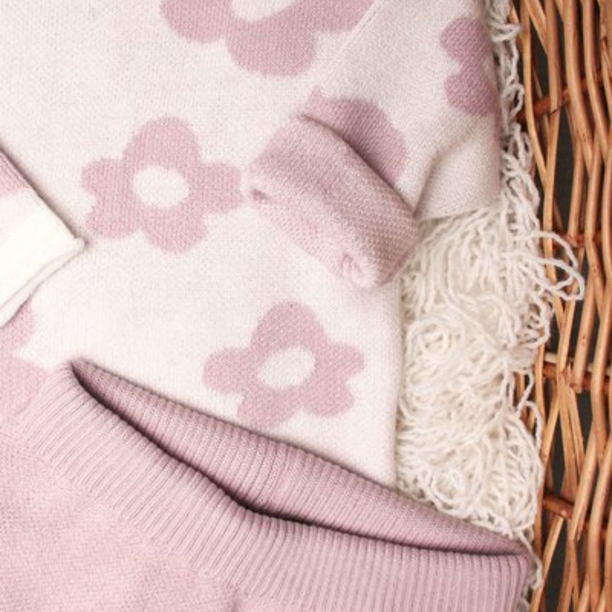 2pc Baby Sweater &amp; Pants Set - Soft Pink- 100% Cotton Outfit - My Italian Decor