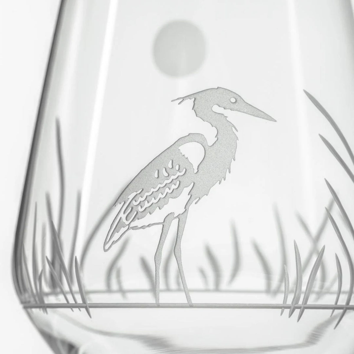 Heron Stemless Wine - Set of 2 18oz - USA Made - My Italian Decor