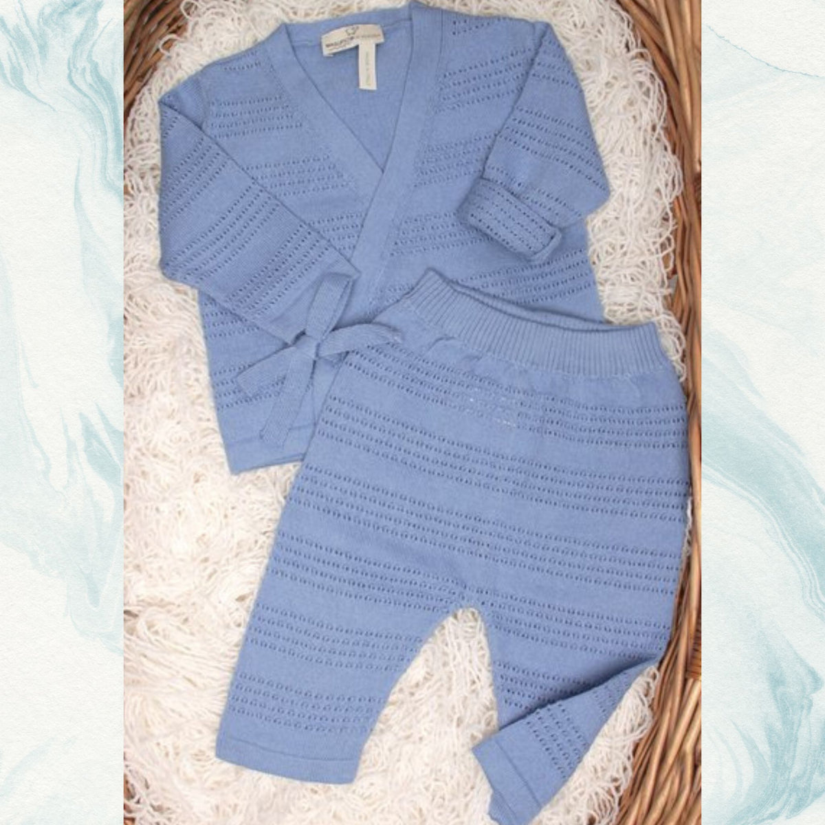 2 pc Baby Top &amp; Pants Set - 100% Organic Cotton - Made in Italy - My Italian Decor