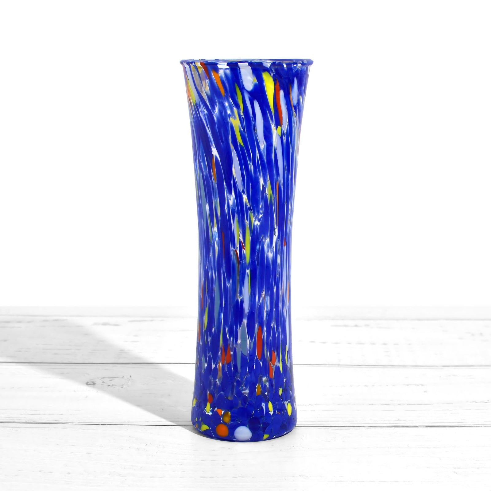 Colorful Murano glass bud vase by MyItalianDecor, featuring a contemporary design with flowers, made in Italy.