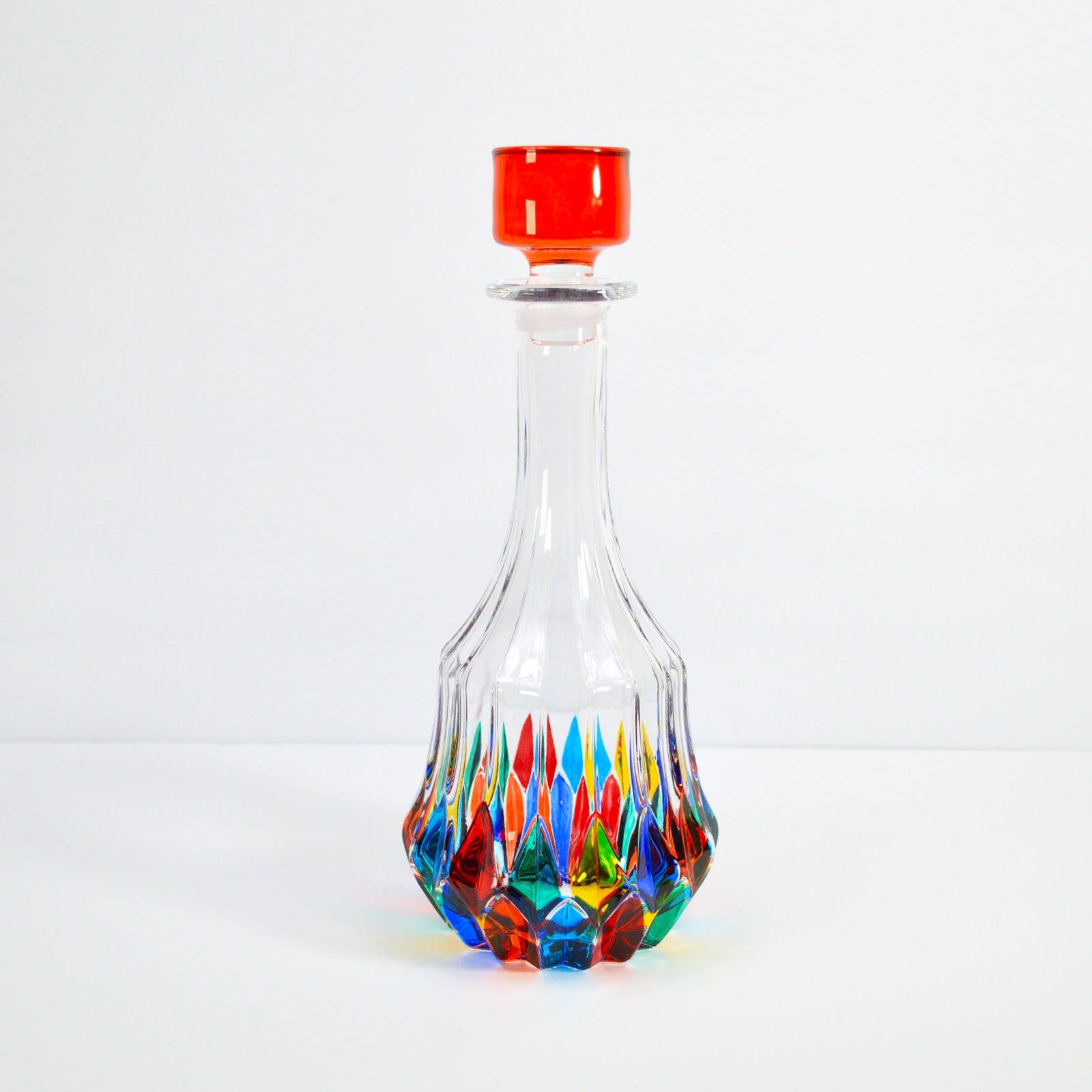 Italian Crystal Demi-Swatch Round Decanter, Made in Italy - My Italian Decor