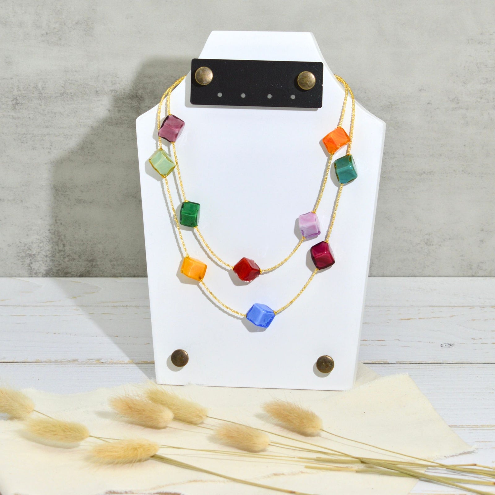 Murano Glass Double Strand Dolce Necklace, Handcrafted in Italy - My Italian Decor