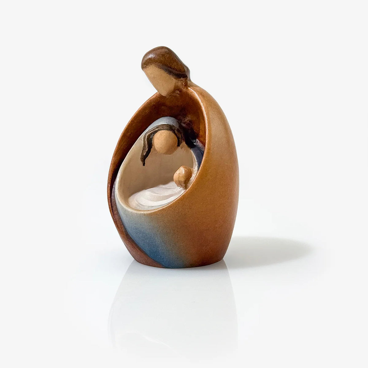 Modern Wooden Holy Family, Three Sizes, Made in Italy