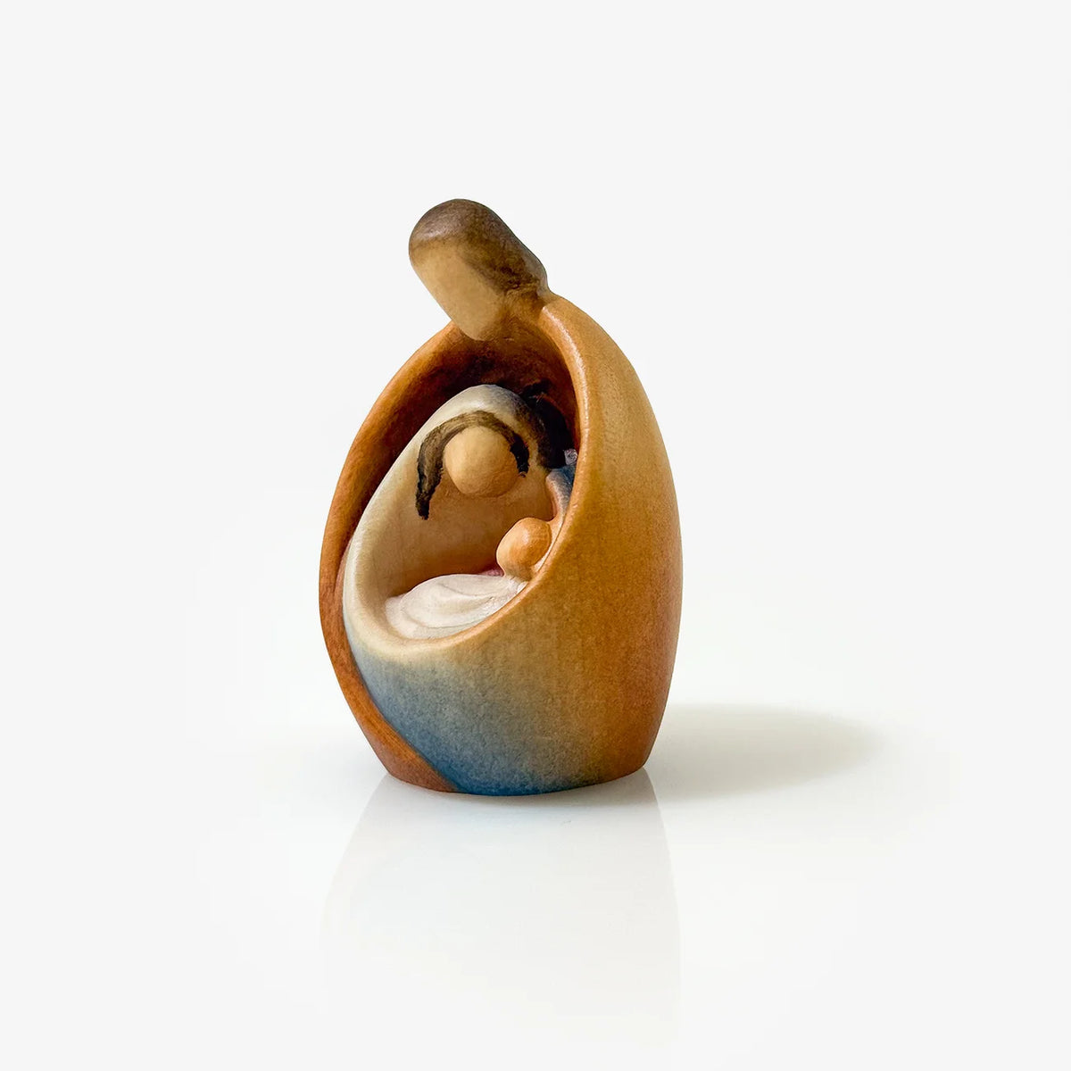 Modern Wooden Holy Family, Three Sizes, Made in Italy