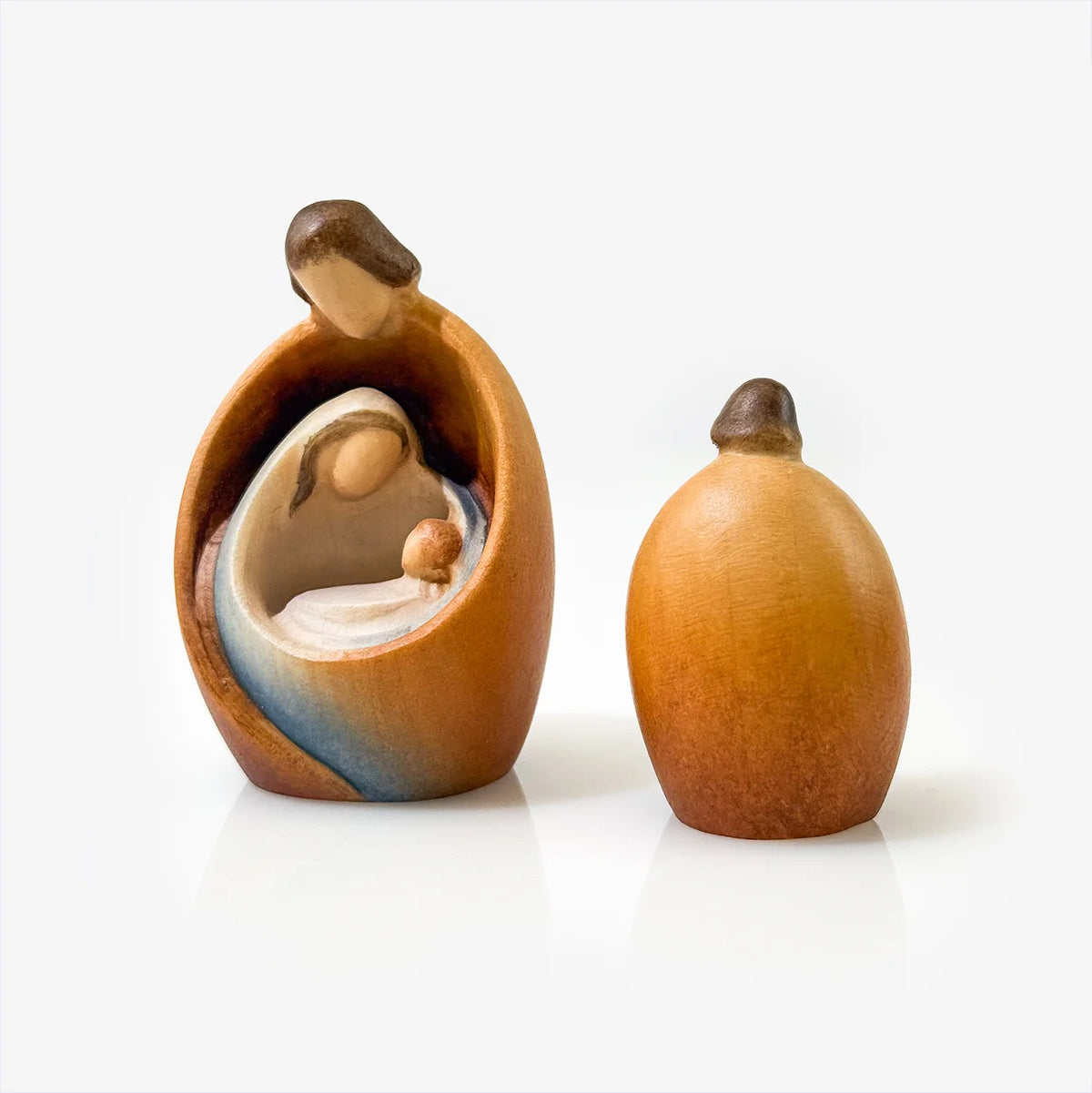 Modern Wooden Holy Family, Three Sizes, Made in Italy