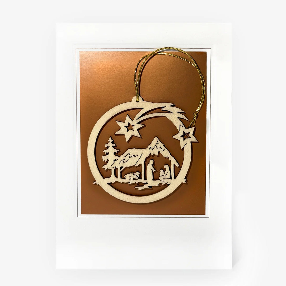 Christmas Card and Wooden Ornament