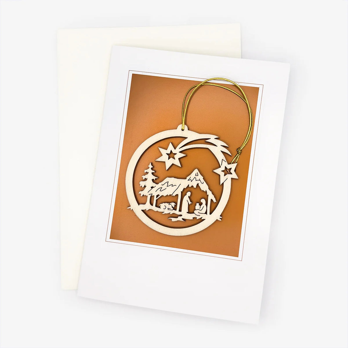 Christmas Card and Wooden Ornament