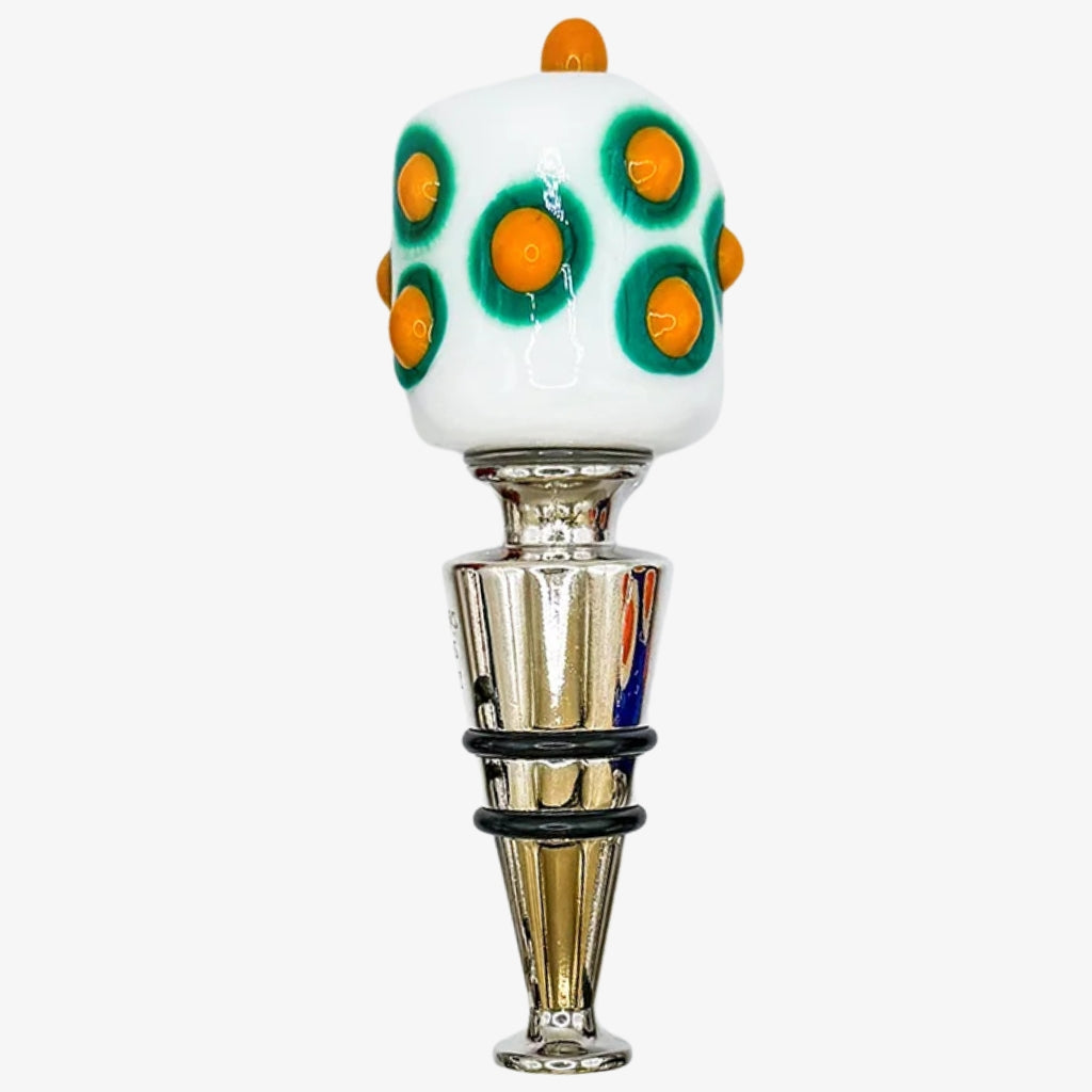 Murano Glass Wine Stopper, Dots