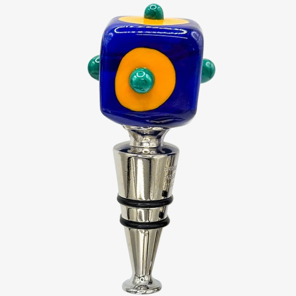 Murano Glass Wine Stopper, Dots