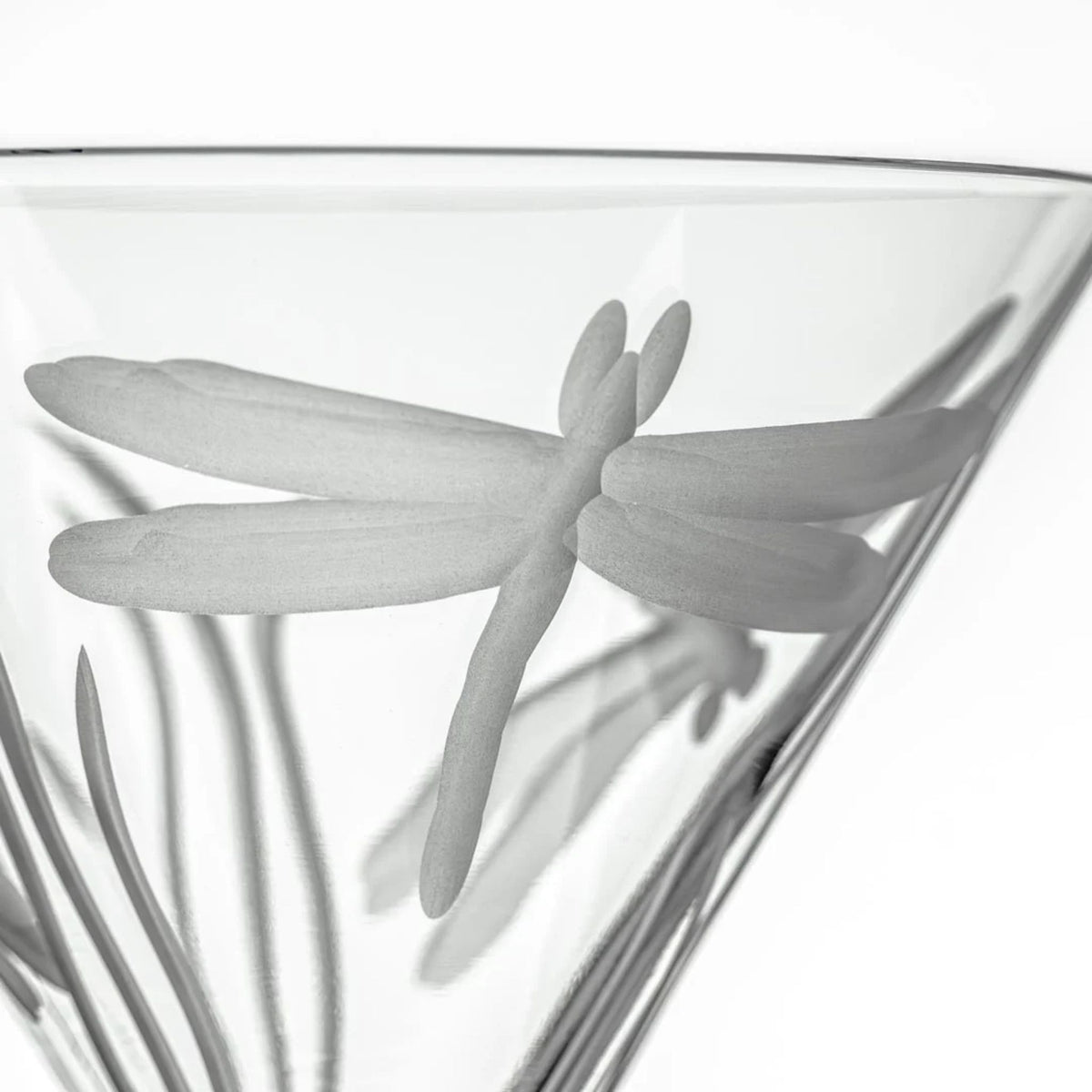 Set of 2 - Dragonfly Martini Glasses - USA Made - My Italian Decor