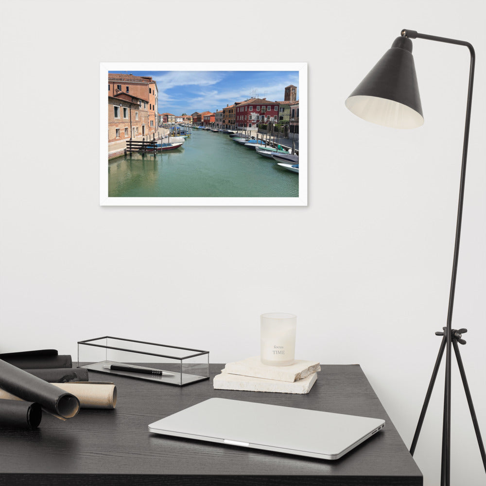 &quot;Curve in Canal&quot; - Framed Photograph