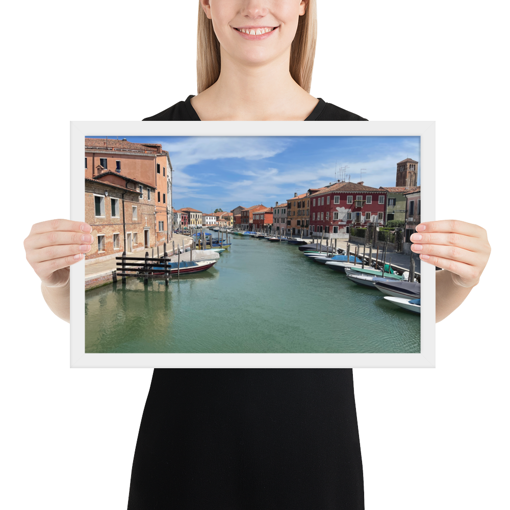 &quot;Curve in Canal&quot; - Framed Photograph