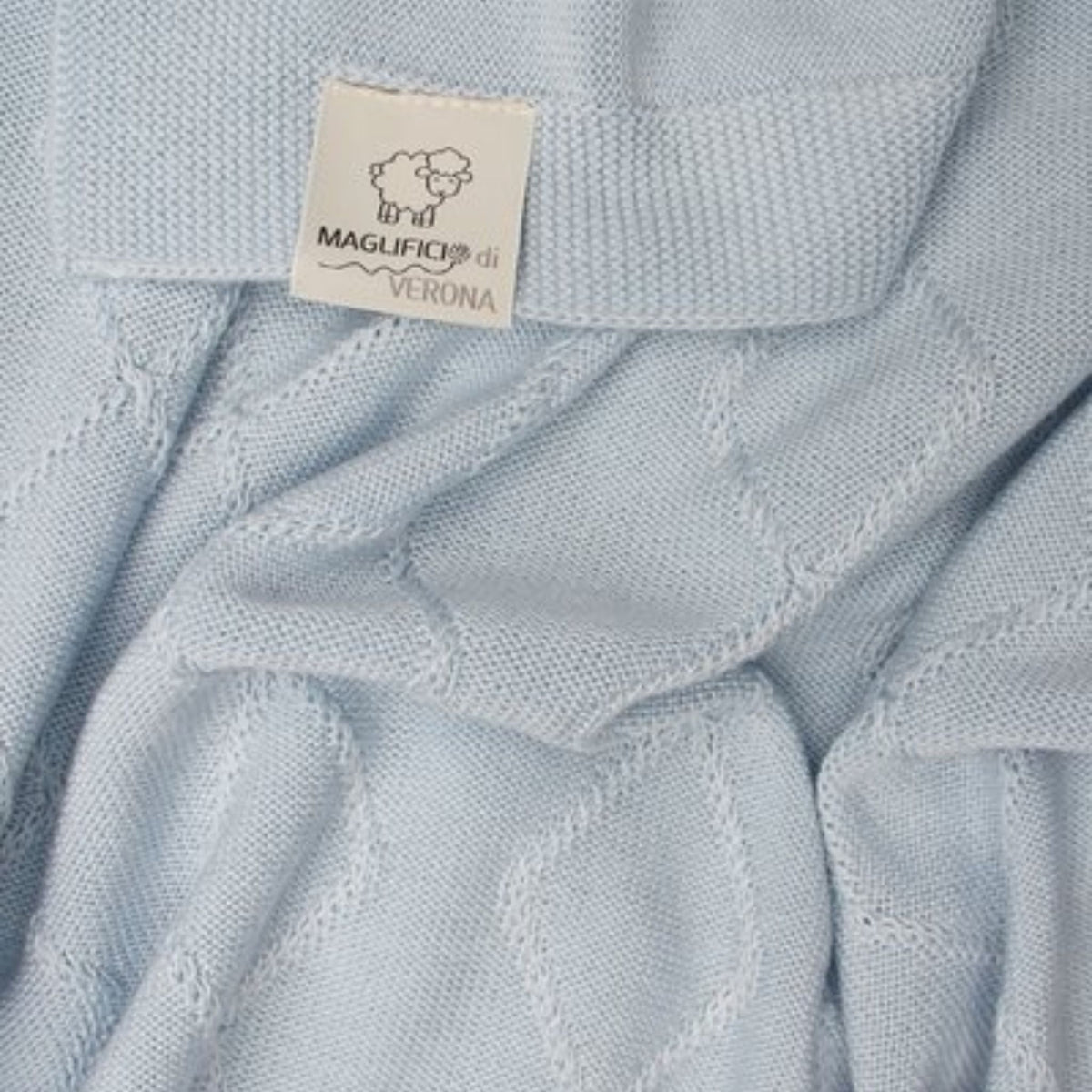 Baby Blanket - Sage Green or Blue - Eucalyptus Yarn - My Italian Decor