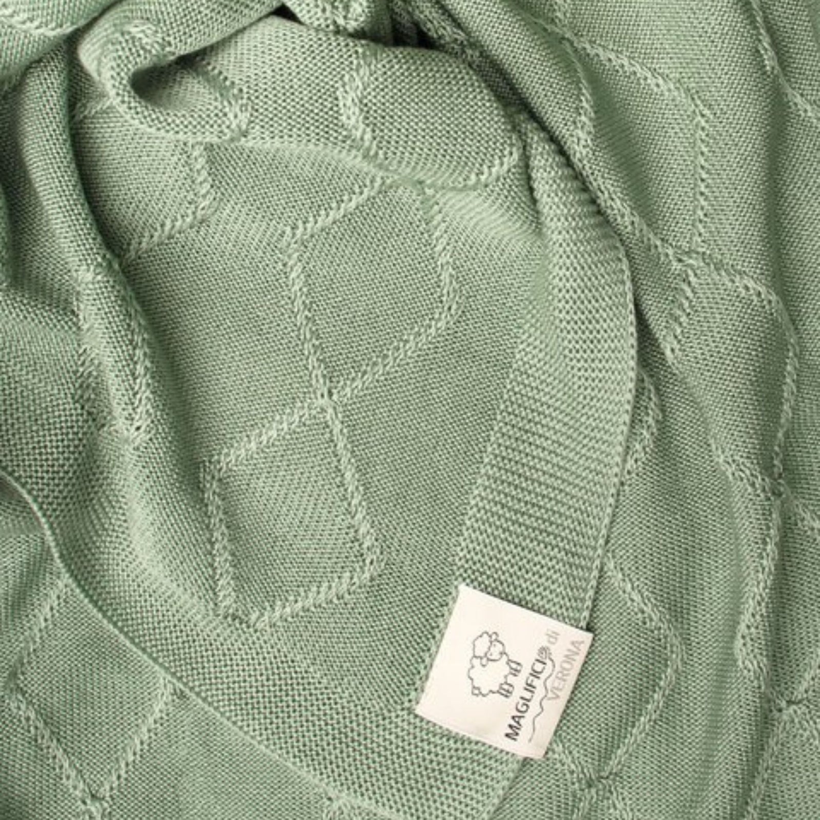 Baby Blanket - Sage Green or Blue - Eucalyptus Yarn - My Italian Decor