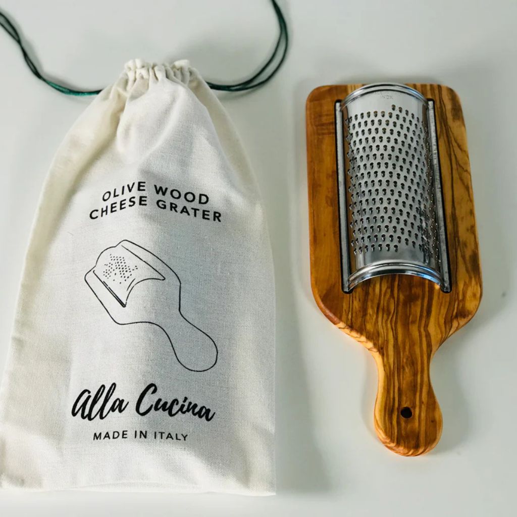 Olivewood Flat Cheese Box Grater - Made in Italy