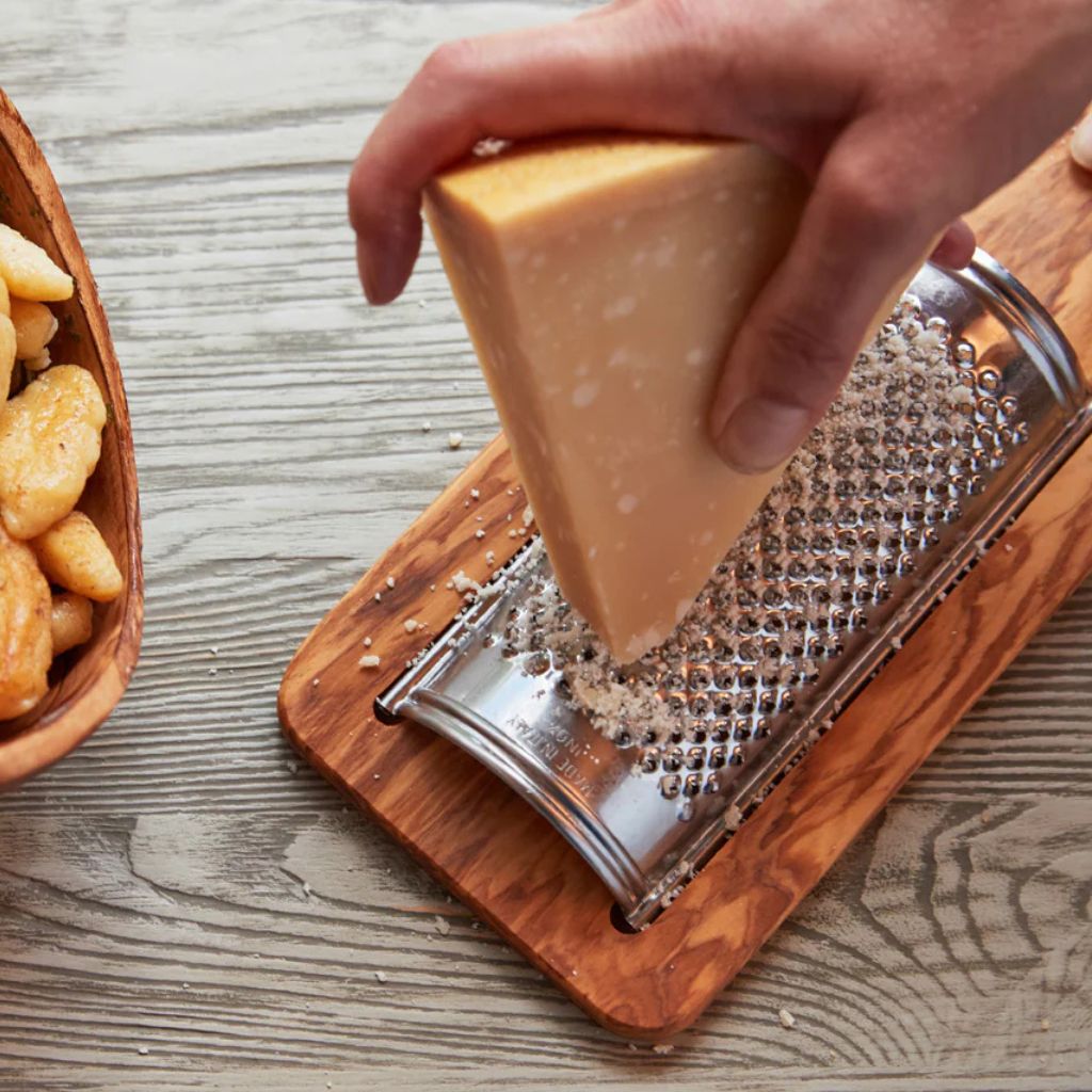 Olivewood Flat Cheese Box Grater - Made in Italy