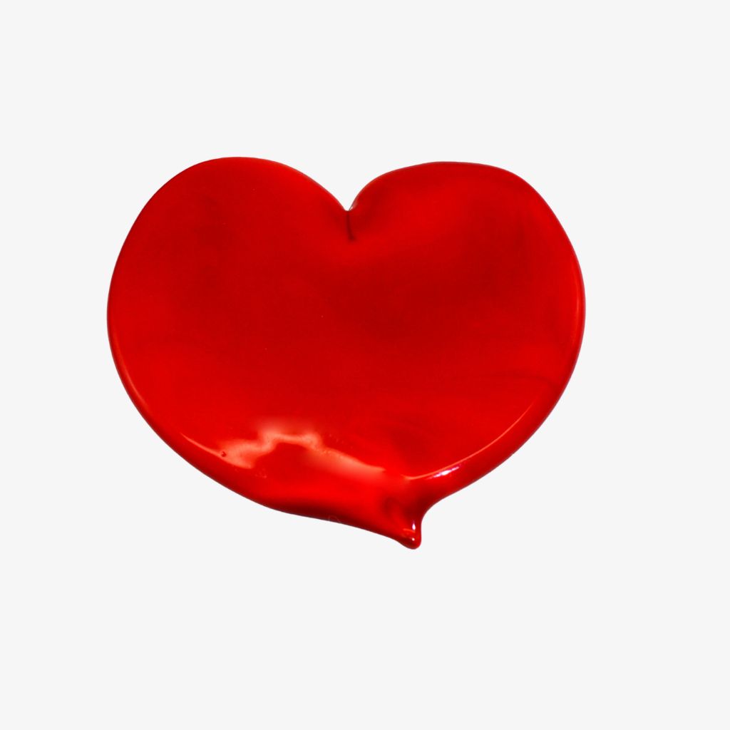 Flat Murano Glass Decorative Heart