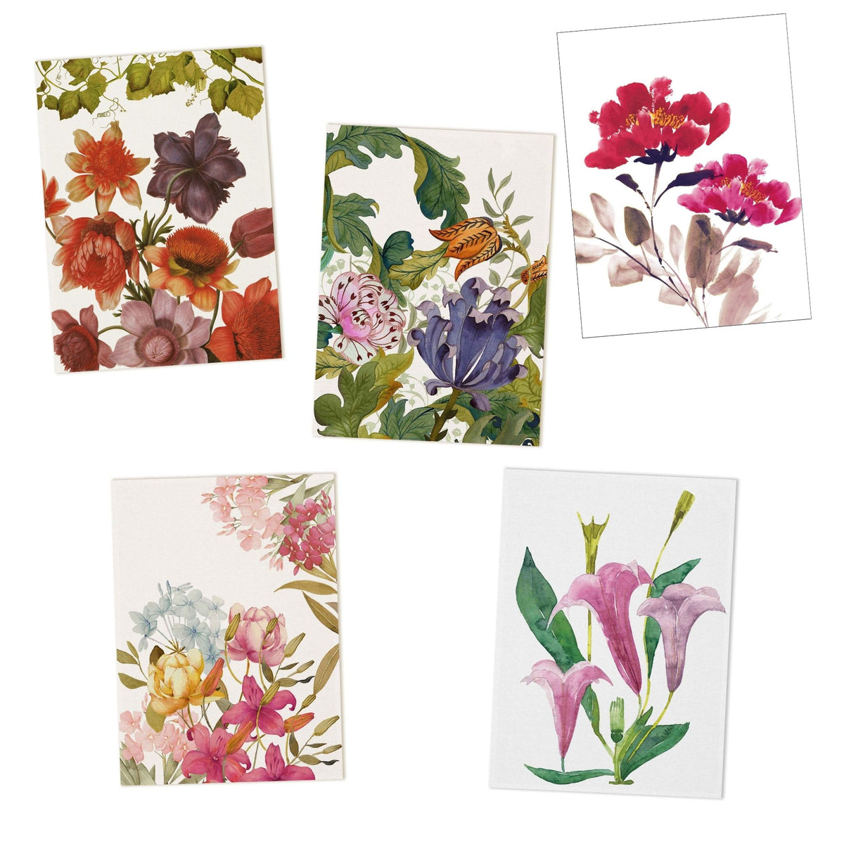 Floral Kitchen Towel, 100% Linen, Made in Italy