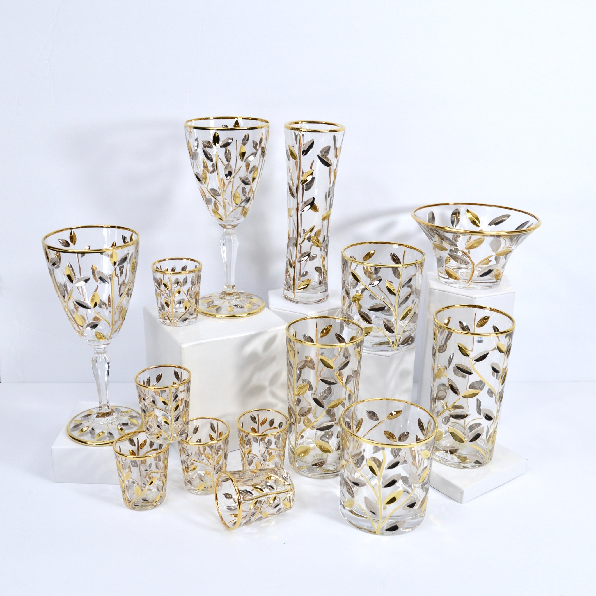 Decorative Flowervine Candy Bowl by MyItalianDecor, hand painted with platinum and gold accents, showcasing intricate floral design.