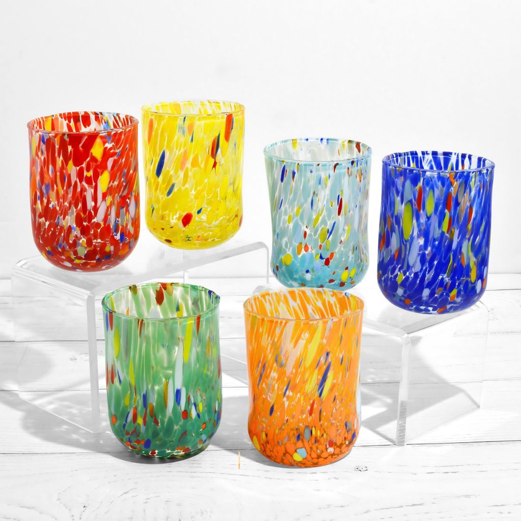Fresca Due Murano Glass Tumblers, Set of 2, Made in Italy