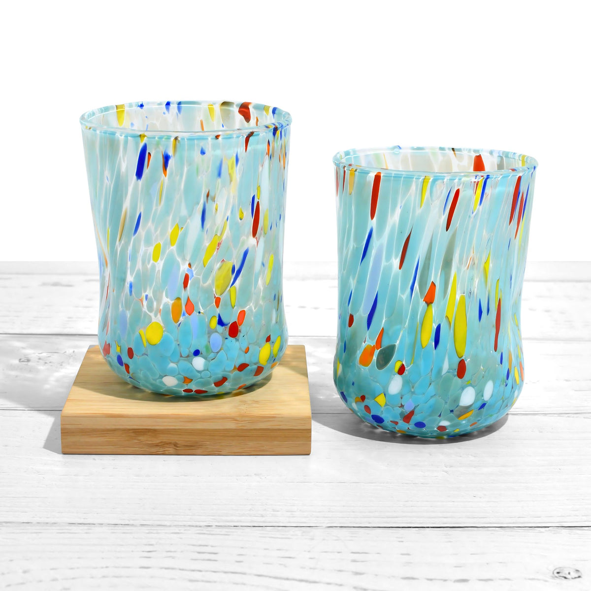 Fresca Due Murano Glass Tumblers, Set of 2, Made in Italy