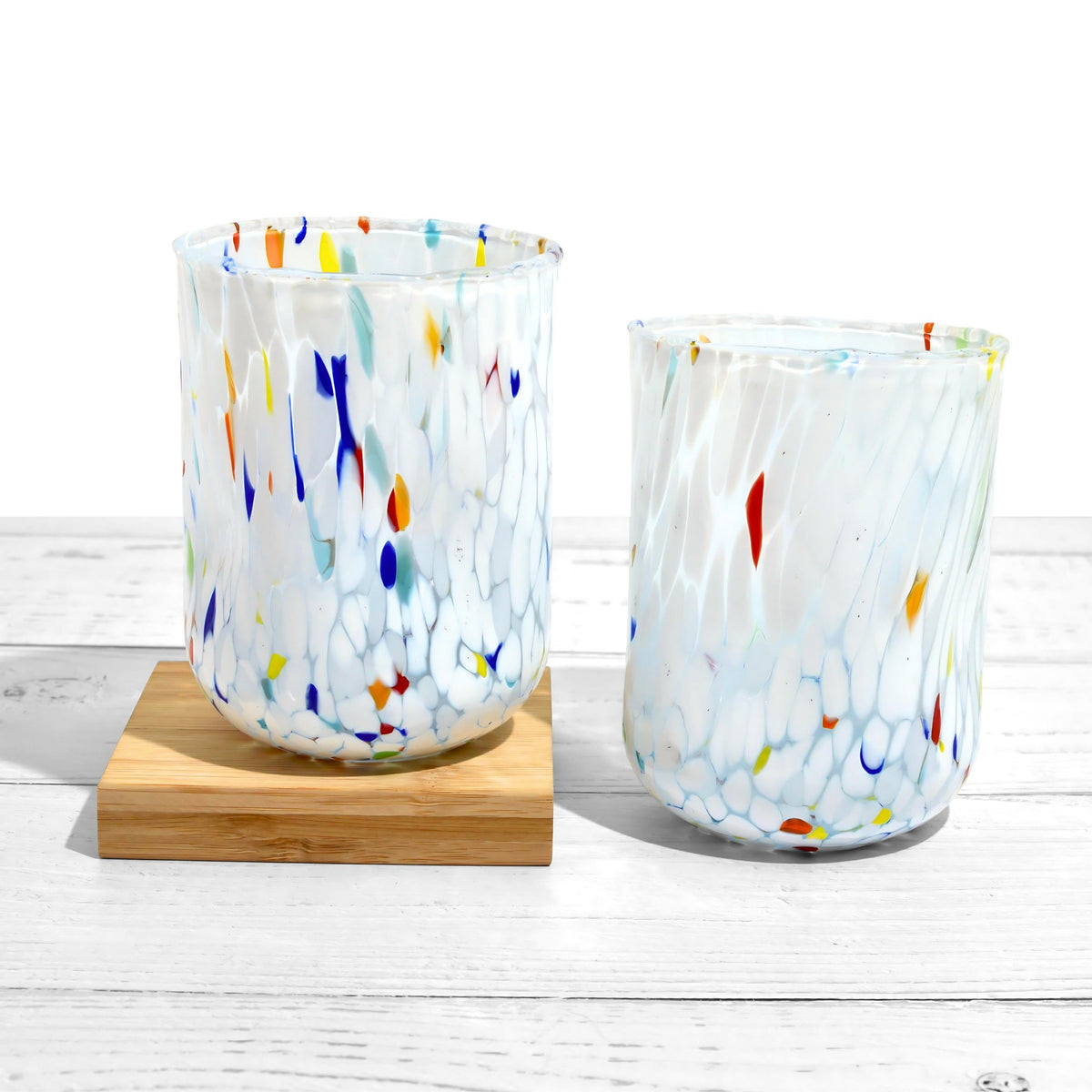 Fresca Due Murano Glass Tumblers, Set of 2, Made in Italy