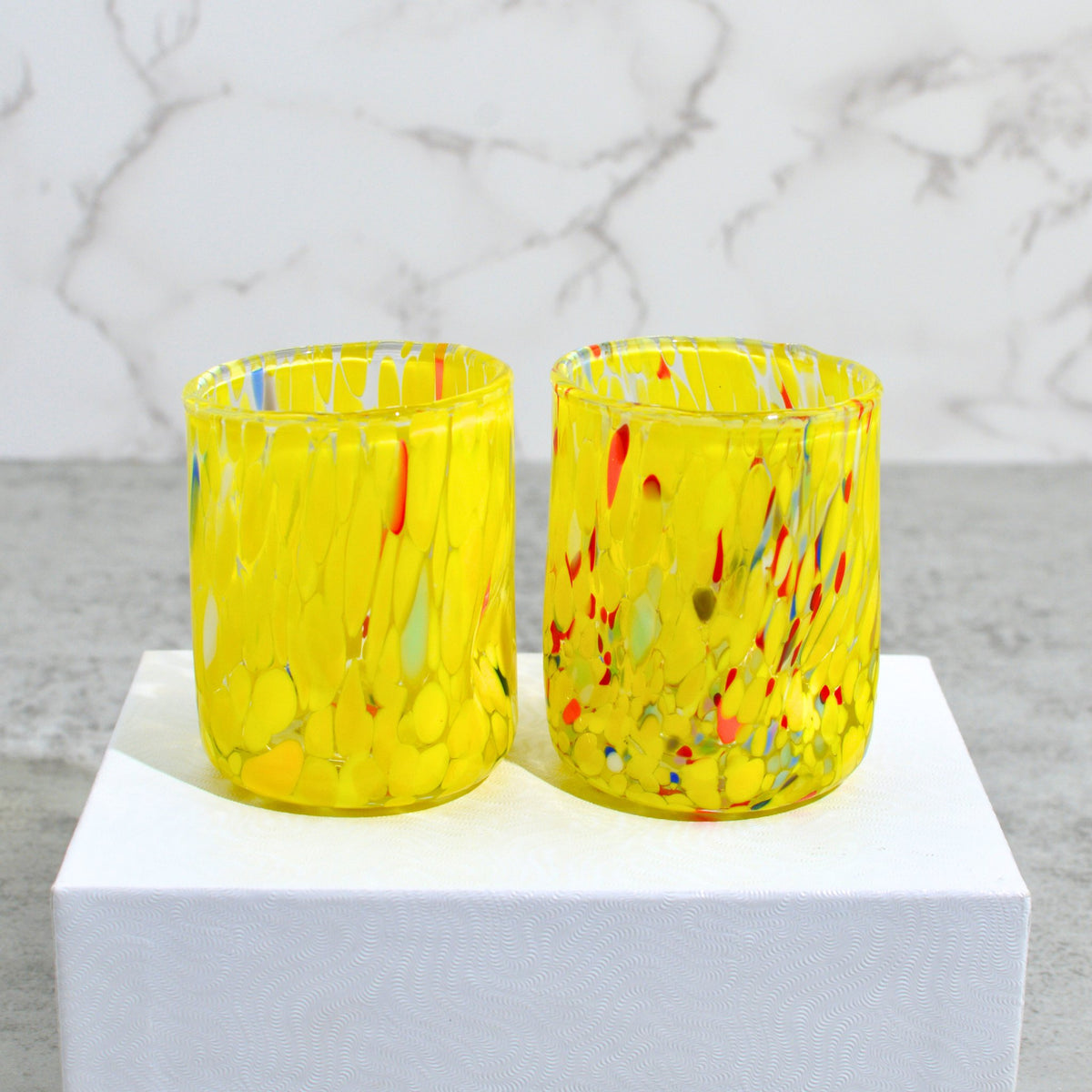 Murano Glass Fresca Shot Glasses, Set of 2, Made in Italy