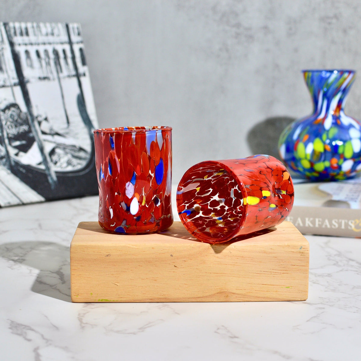 Murano Glass Fresca Shot Glasses, Set of 2, Made in Italy - My Italian Decor