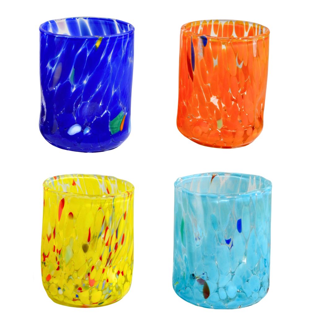 Murano Glass Fresca Shot Glasses, Set of 2, Made in Italy