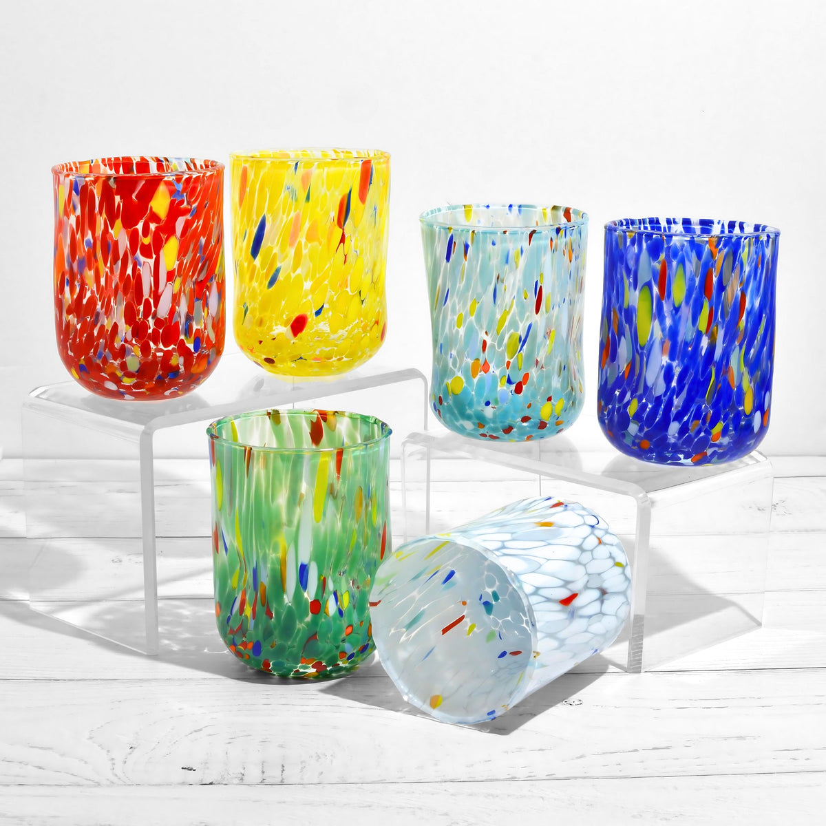 Fresca Due Murano Glass Tumblers, Set of 2, Made in Italy