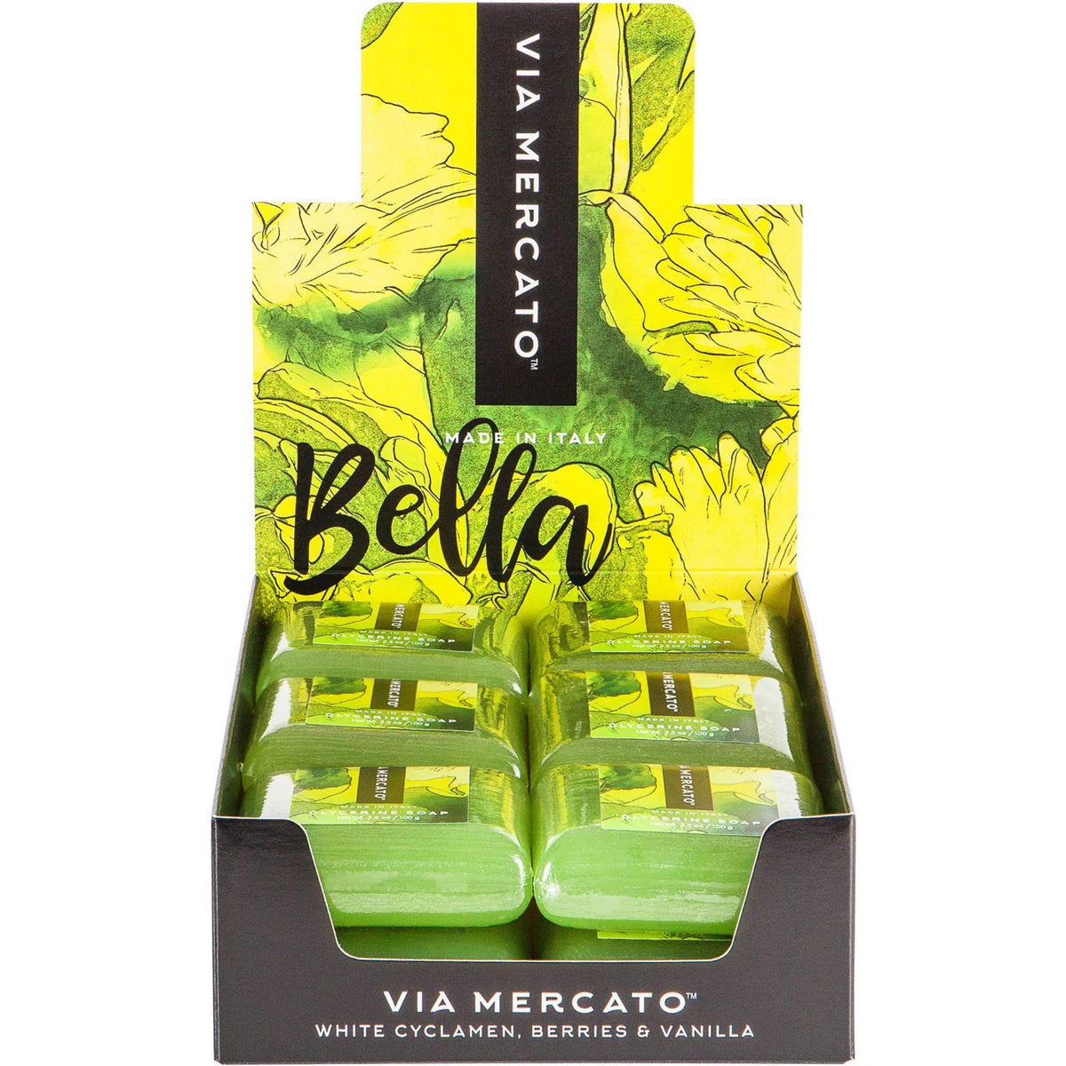 Via Mercato Bella 100g Glycerine Soap - White Cyclamen, Berries &amp; Vanilla