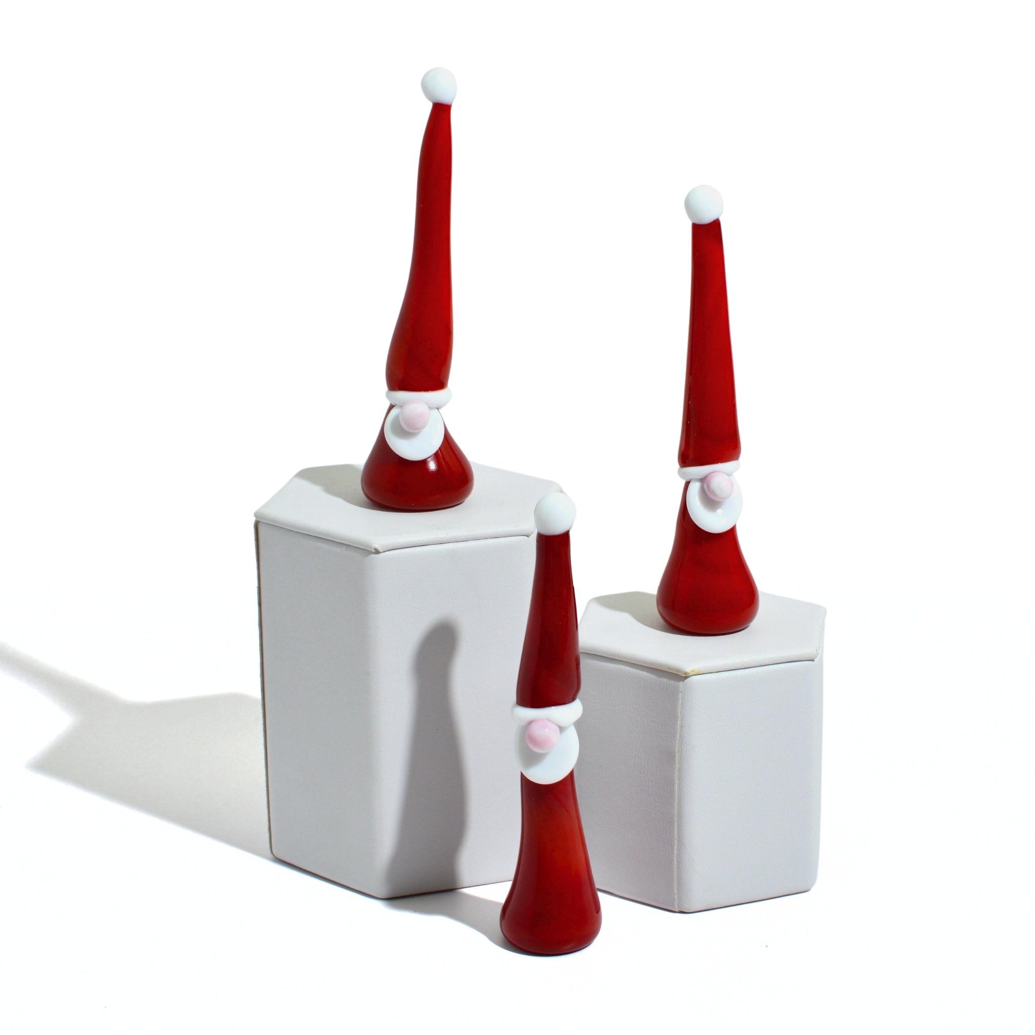 Murano Glass Gnome Santa Figurines - Set of 3 - My Italian Decor