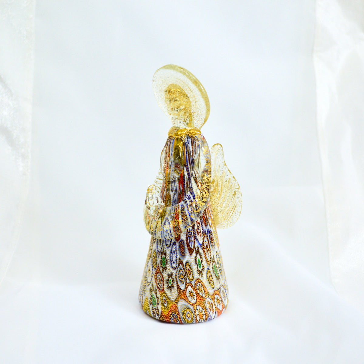 Murano Glass Millefiori Angel, 24-karat gold foil, Made in Italy - My Italian Decor