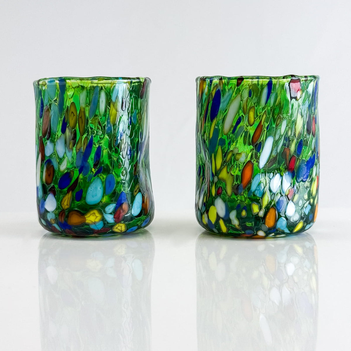 Murano Glass Fresca Shot Glasses, Set of 2, Made in Italy