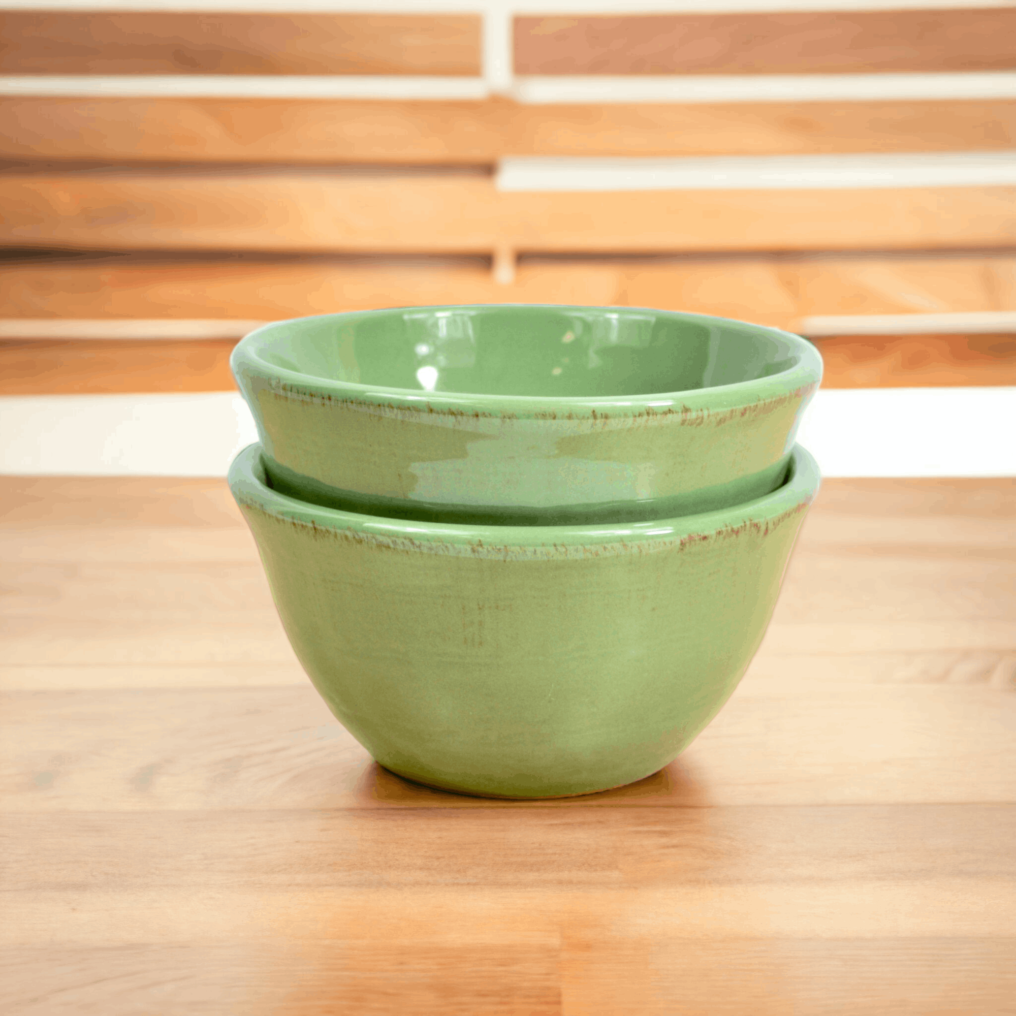 Pottery Mixing Bowl Sage Green Western Stoneware