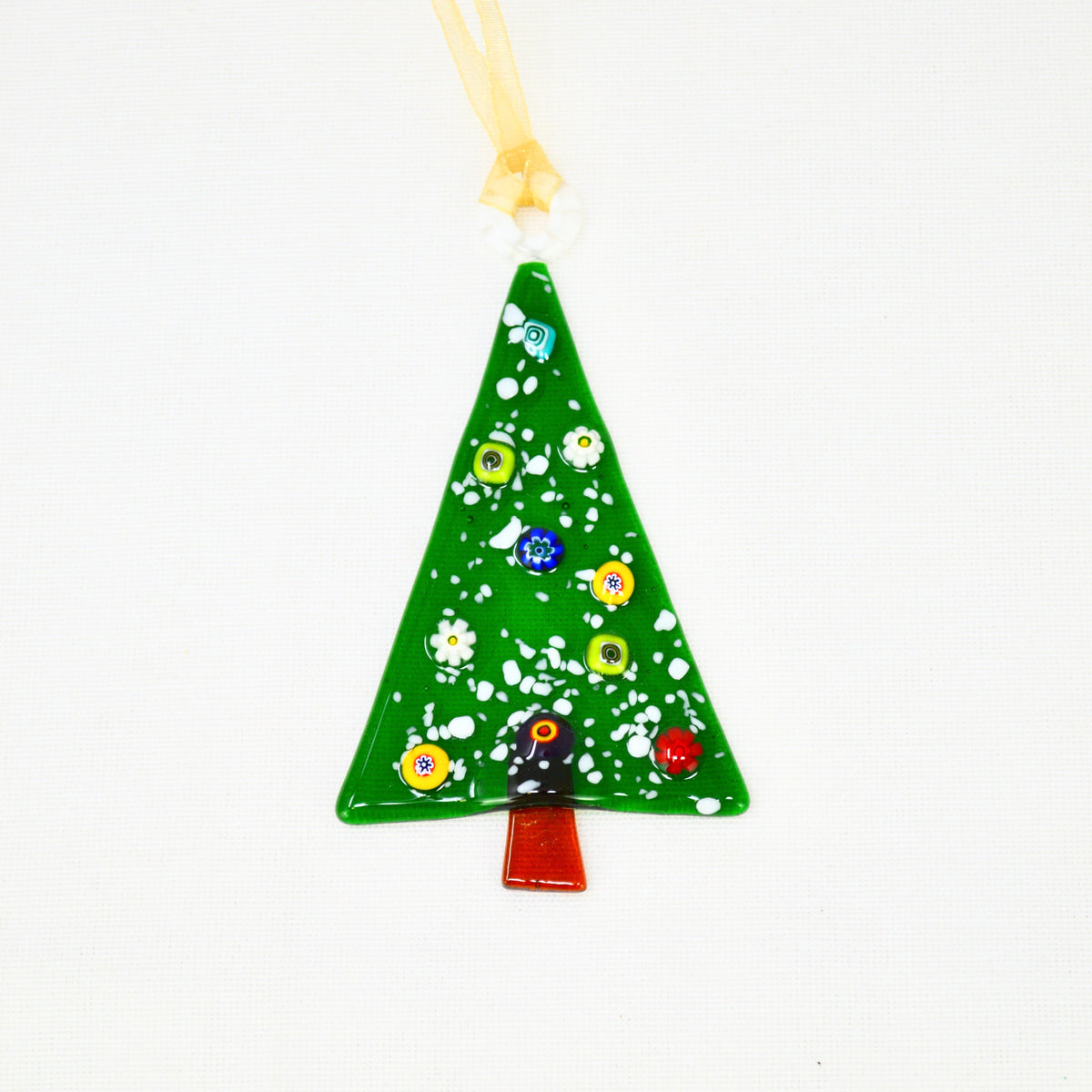 Murano Glass Christmas Tree Ornament with Millefiori Mosaics, Made in Italy - My Italian Decor