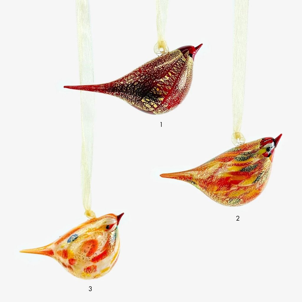 Murano Glass Hand Blown Italian Hanging Chirpie Bird - My Italian Decor