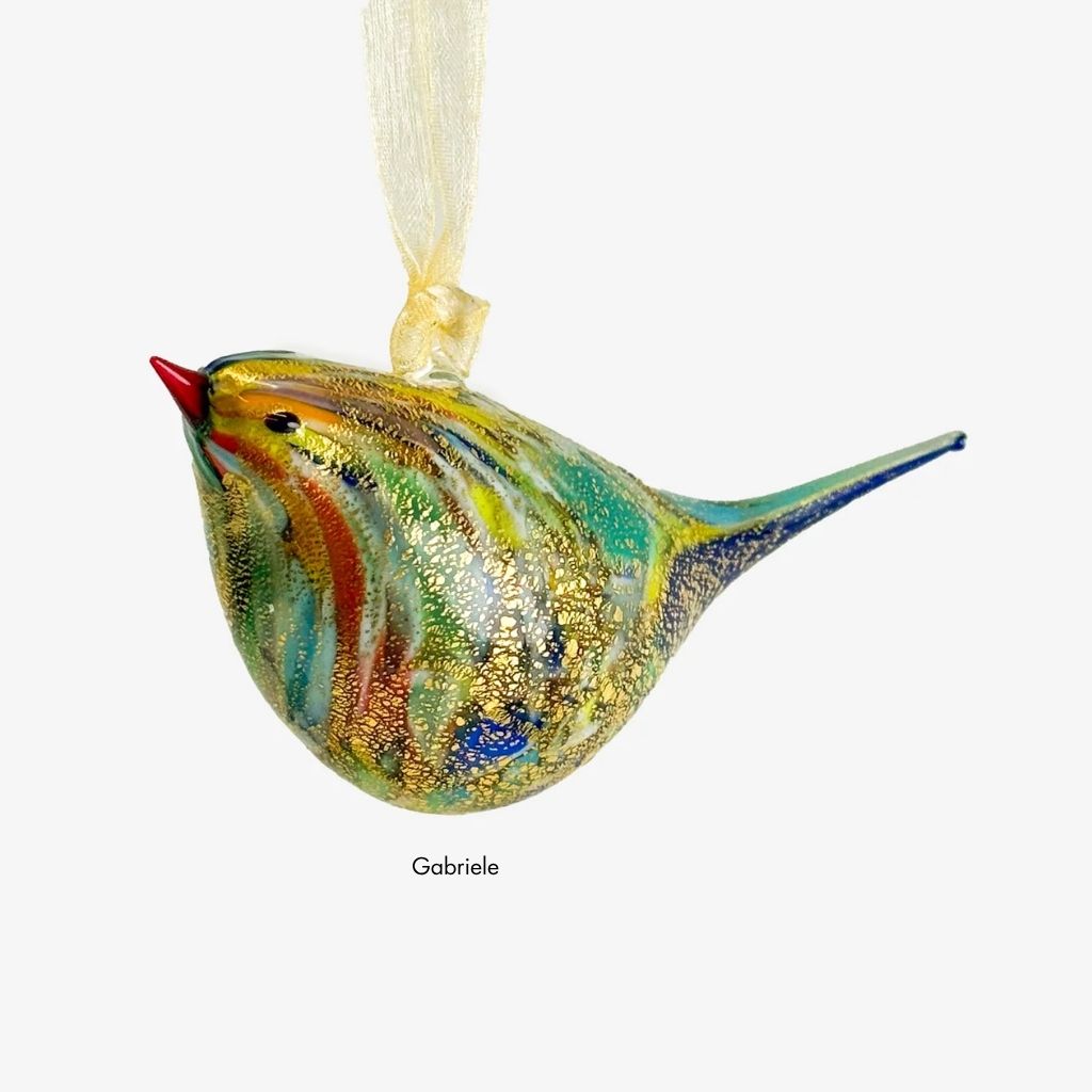 Murano Glass Hand Blown Italian Hanging Chirpie Bird - My Italian Decor