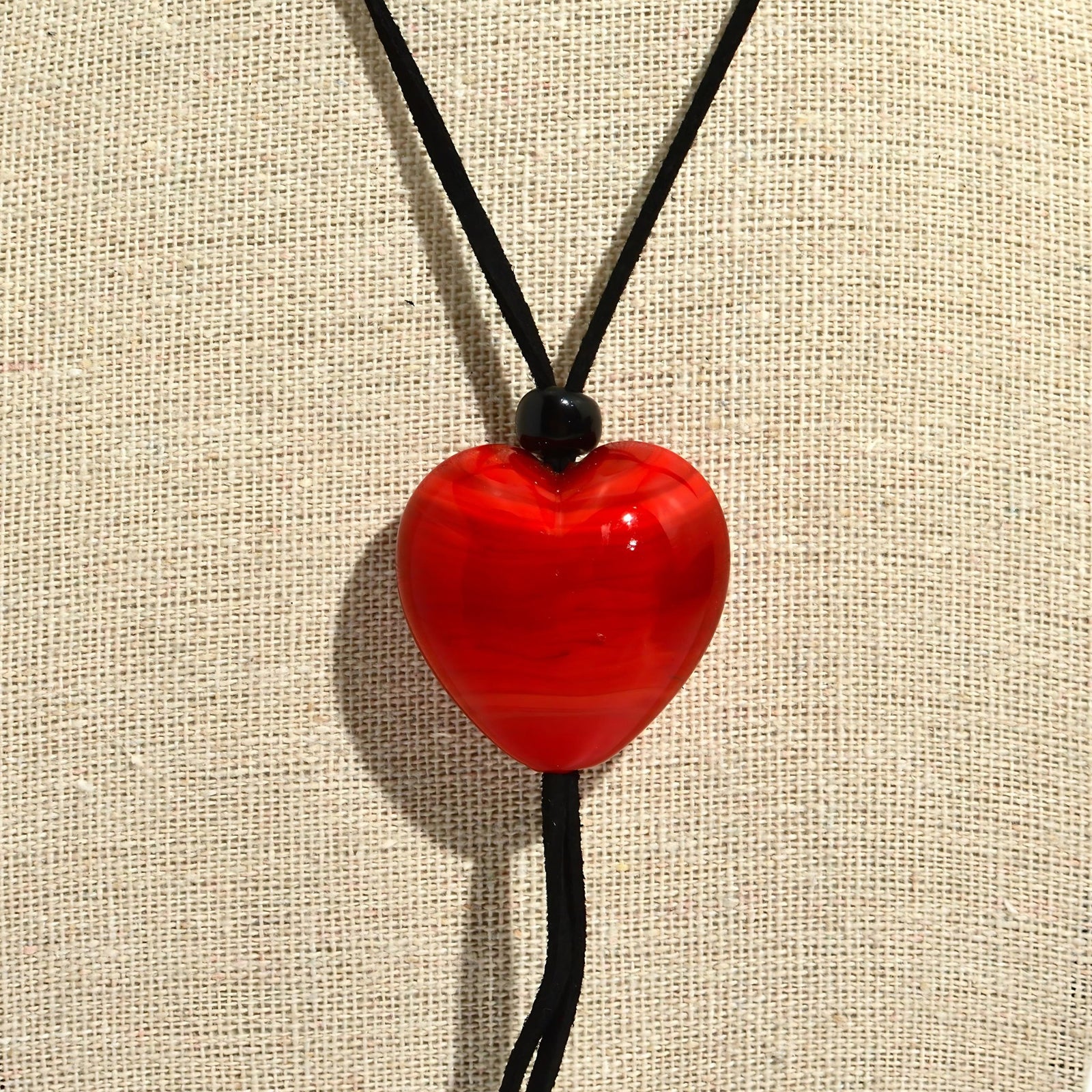 Murano Glass Amore Heart Pendant Necklace, Made in Italy - My Italian Decor