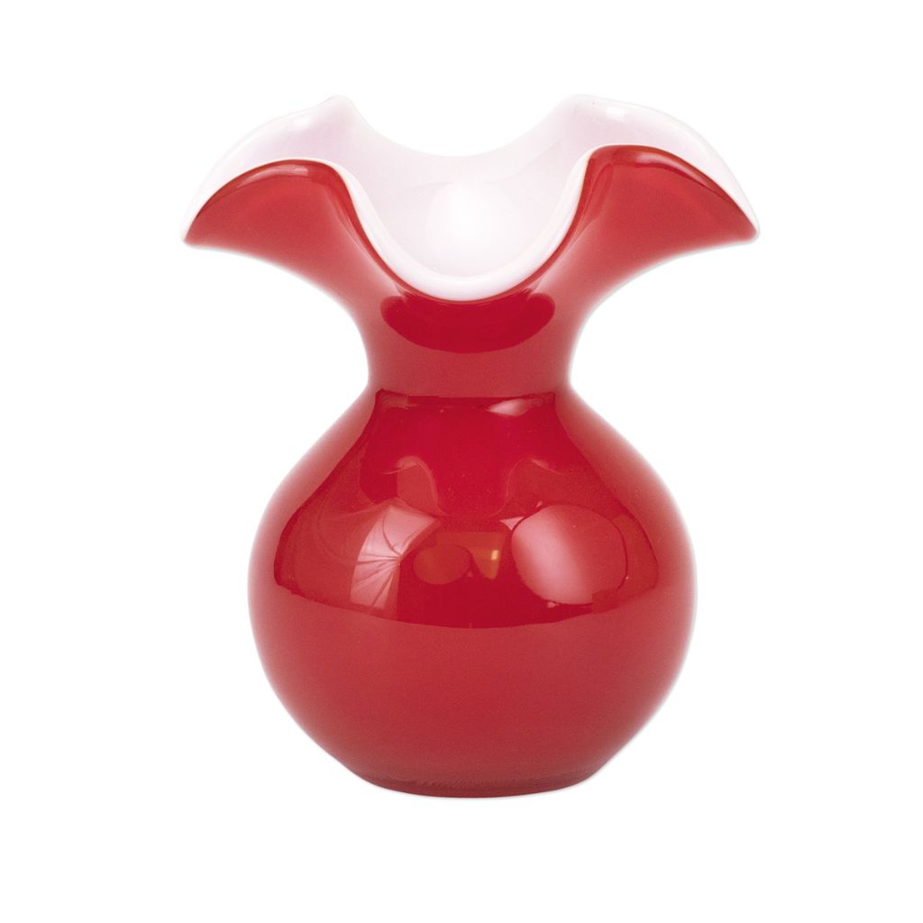 Hibiscus Glass Bud Vase, Made in Italy