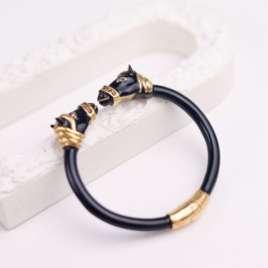 Italian horse enamel jewelry set by My Italian Decor, featuring a Polina bracelet